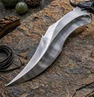 Pisau Berburu Trailing Point Bilah Baja Tahan Karat Tepi Miring Ketebalan 0.6mm Pisau Survival Luar Ruangan