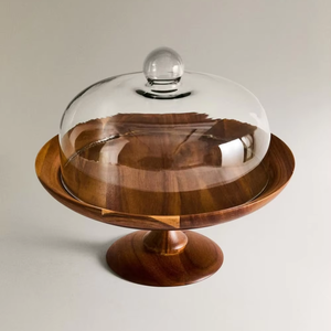 Base Redonda de Madera Hecha a Mano, Clásica y Duradera, para Exhibición de Pasteles, Postres y Repostería - Product Image 1