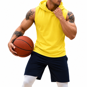Haut de sport sans manches personnalisé pour homme, en coton 300 g/m², pour entraînement et fitness, vente en gros, fournisseur d'usine OEM ODM - Product Image 1