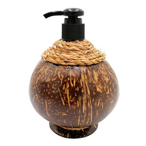 Distributeur de savon liquide en coquille de noix de coco naturelle pour l'évier de cuisine - Product Image 4