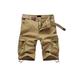 Nouveaux shorts de bain pour hommes 100% coton, mode été, couleur unie, style hip-hop, multi-poches, décontractés, capris, course à pied, respirants - Product Image 4