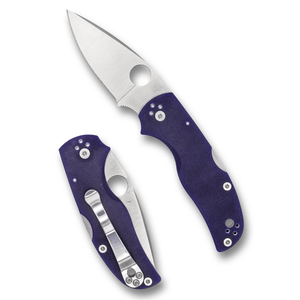 Couteaux pliants professionnels de poche avec poignée ergonomique violette, lame en acier inoxydable tranchante, trou d'ouverture au pouce et métal - Product Image 1