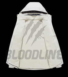 Chaqueta con Capucha Rosa para Mujer, Cortavientos, con Bloques de Color, Manga Larga, para Invierno, Diseño con Estampado de Rayos - Product Image 6