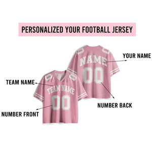 Custom Sublimated American Football Jersey V Neck <b>Short</b> Sleeve Unisex Breathable <b>Mesh</b> Teamwear for Adults All Seasons - Product Image 2