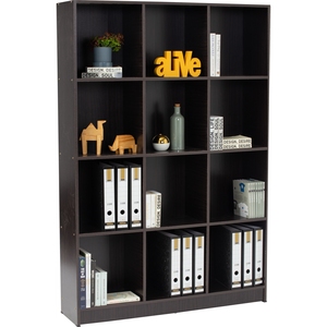 Étagère de rangement en bois noir, bibliothèque sur pied pour la maison, le bureau ou la bibliothèque - Product Image 2
