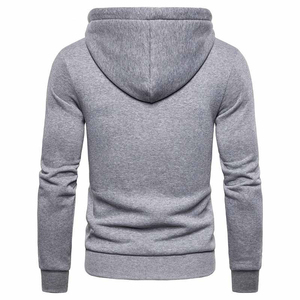Sweat à capuche pour homme en polaire légère de qualité supérieure, uni, style streetwear |   Vêtements décontractés coupe classique |   Pochette respirante anti-rides - Product Image 2