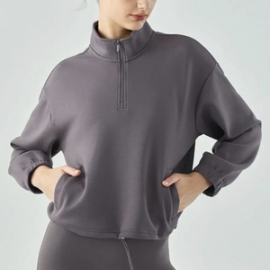 Unisex Fleece Hoodie Full Sleeve Solid Color Pullover With Pockets <b>Knitted</b> Cotton Sweatshirt - Product Image 3