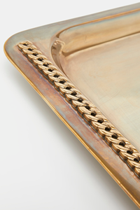 Handcrafted Brass <b>Storage</b> <b>Tray</b> for Professional Interior Decorators and International Luxury <b>Tray</b> For Serving Food And Drinks - Product Image 4
