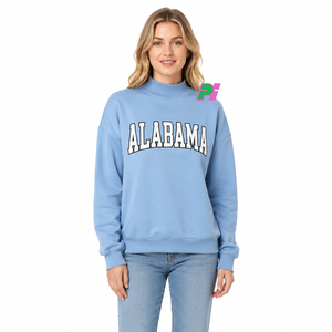 Sudadera de Cuello Alto para Mujer, 100% Algodón, de Alta Calidad, Marca Pook International, con Apliques Bordados Personalizados, Estilo Urbano - Product Image 1