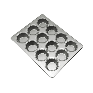 Plaques et moules de cuisson en acier inoxydable lavables de qualité supérieure, fabriqués en Inde, vendus dans le monde entier, plateau à muffins 12 en 1 de 35 g pour usage industriel - Product Image 1