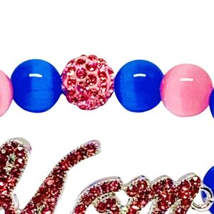 Bracelet extensible en perles de cristal rose pour maman, accessoire de mode élégant pour femme, cadeau quotidien - Product Image 4