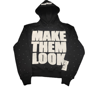 Meilleures ventes : Sweat à capuche pour homme, style 'rhinestone', coupé-cousu, délavé à l'acide, coupe oversize, patchwork appliqué, coupe carrée, effet vieilli - Product Image 1