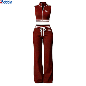 Conjunto Deportivo de Verano Personalizado para Mujer, Chaleco Polo con Logotipo Personalizado y Pantalones, Conjunto de 2 Piezas - Product Image 3