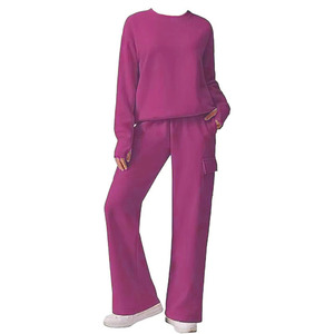 Outdoor and Casual Women's <b>Polyester</b> Skinny and Loose Fit Clothing Sets <b>Polyester</b> Cotton Regular Fit Sets - Product Image 1
