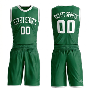 Conjunto de Pantalones Cortos y Camiseta de Baloncesto Bordados Personalizados, Uniforme Deportivo de Baloncesto de Malla Suave Hecho a Medida para Hombre - Product Image 2