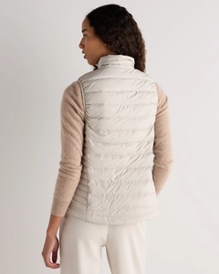 <b>Women's</b> Long Casual Quilted Polyester Filled <b>Vest</b> Stand Collar Zipper Waistcoat Lightweight Puffer Outerwear <b>for</b> Winter Warmth - Product Image 6