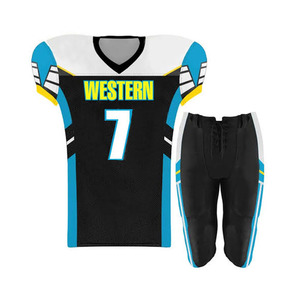 Uniforme de Fútbol Americano Personalizado, Transpirable, Unisex, para Adultos, Sublimado, con Nombre del Jugador, Manga Corta, Cuello Redondo - Product Image 6