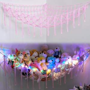 Hamaca de Almacenamiento de Juguetes Vertical de Macramé Bohemio Ecológico, Red de Pared de Cuerda de Algodón Tejida para Decoración del Hogar y el Dormitorio - Product Image 6