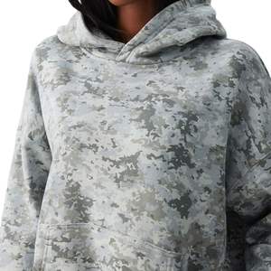 Sudadera con Capucha de Camuflaje Extra Grande para Mujer, Sudadera de Felpa de Algodón, Ropa Urbana, Logotipo Personalizado, OEM, Venta al por Mayor - Product Image 2