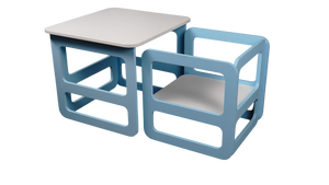 Durable Modern Square Box-Shaped <b>Outdoor</b> Wood <b>Table</b> and Chair Set <b>Foldable</b> Safety Eco-Friendly Baby & Kids' Living Room - Product Image 2