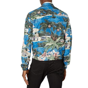Blouson Bomber Homme Personnalisé à Imprimé Graphique Bleu – Idéal pour les Vacances, le Streetwear Décontracté – Fournisseur en Gros pour Marques de Mode - Product Image 2