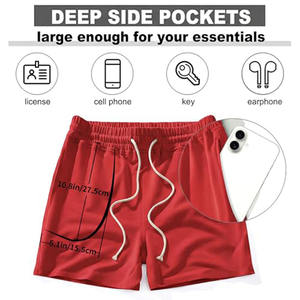 Pantalones cortos deportivos de verano para hombre, de nailon, transpirables, de secado rápido, para correr, entrenar, holgados, deportivos y casuales. - Product Image 3