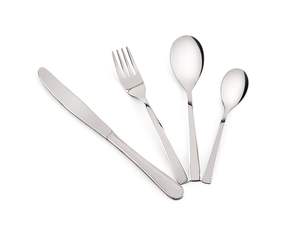 Ensemble de couverts classique en acier inoxydable écologique poli miroir 4 pièces, couteau à dîner, fourchette, cuillère à soupe et cuillère à café - Product Image 2