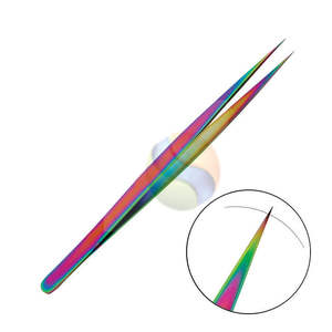 Pince à épiler professionnelle en acier inoxydable de qualité supérieure pour extensions de cils, outil de maquillage de précision, pince à épiler pour extensions de cils de qualité salon - Product Image 3