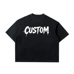 เสื้อยืดโอเวอร์ไซส์แขนสั้นพิมพ์ลายซิลค์สกรีน น้ำหนัก 260 กรัม ผ้าฝ้าย 100% ทรงหลวมไหล่ตก ป้องกันรอยยับ ระบายอากาศได้ดี สำหรับผู้ชาย - Product Image 1