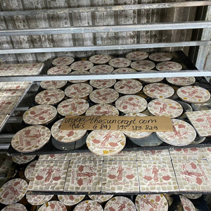 Posavasos de Ratán Tejido a Mano, Estilo Costero, con Nácar, Resistente al Calor, Idea de Regalo Sostenible para el Hogar - Product Image 6