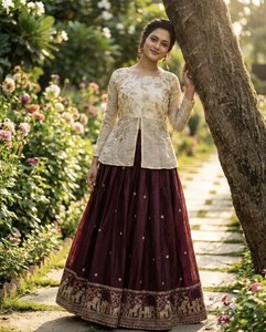 Último Modelo de Lehenga Choli para Mujer, Estilo Bollywood, con Bordado Intenso y Lentejuelas, Traje Lehenga Choli para Mujer - Product Image 5