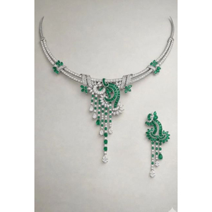 High Quality Modern Cascade <b>Statement</b> <b>Necklace</b> Set For Elegant Bridal At Best Price From India Manufacturer <b>Necklace</b> Set - Product Image 1