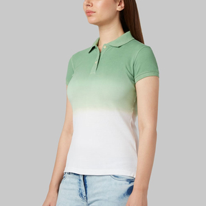 T-shirt à manches courtes en tricot pour femme, avec logo personnalisé imprimé, écologique et à séchage rapide - Product Image 2