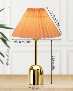 Elegant Gold Dome <b>Table</b> Lamp with Pleated Fabric Shade Modern Nordic <b>bedside</b> lighting for home and hotel Low MOQ Shop now - Product Image 5