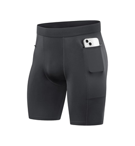 Pantalones Cortos de Compresión para Gimnasio y Fitness de Verano, con Logotipo Personalizado, Cintura Alta, para Correr, Servicio OEM, Pantalones Cortos de Compresión para Hombre - Product Image 3
