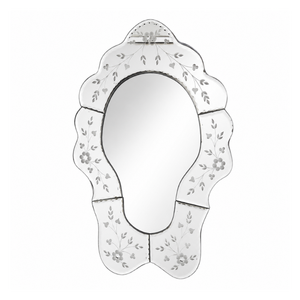 Luxury Venetian <b>Mirror</b> with Unique Organic Curved Shape and Floral Etched Glass Frame Antique Decorative Wall <b>Mirror</b> for Home - Product Image 2