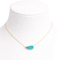 Collar de Ópalo Doble, Colgante de Piedra de Nacimiento de Octubre, Oro Sólido de 14K y 18K, Joyería Fina Delicada, Collar con Colgante de Amor, Collar Hecho a Mano