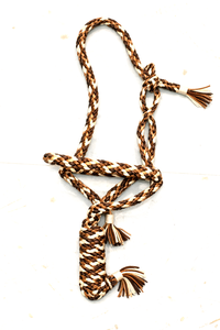 สายจูงม้าหนังถักมือสีรุ้ง น้ำตาล ขาว ดีไซน์ทนทาน ปรับแต่งได้ - Product Image 3