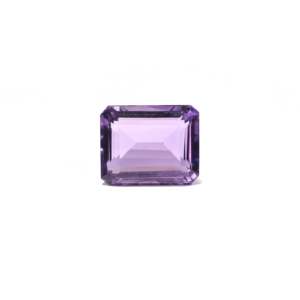 Emerald Cut Natural Amethyst Loose Gemstone 8.1 Carat for Fine Jewelry - Product Image 1
