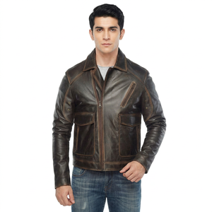 Latest Model <b>Mens</b> Leather Jackets Comfortable & Soft OEM Service Available at Reasonable Prices jacket for <b>men</b> - Product Image 1