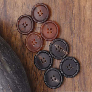 Boutons de chemise en véritable corne de buffle 14mm 18mm 20mm Personnalisés pour vêtements et sacs - Product Image 3