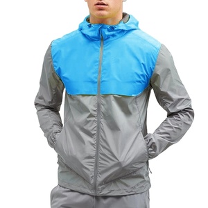 Wholesale Quick Dry <b>Waterproof</b> Windbreaker Hoodie Custom logo Style Autumn <b>Long</b> Sleeve Bomber <b>Jacket</b> for Men - Product Image 3