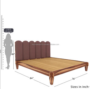 Marco de cama de madera contemporáneo hecho con materiales ecológicos para agregar elegancia natural a su dormitorio - Product Image 3
