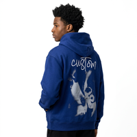 Sweat-shirt à capuche personnalisé pour homme, coupe oversize, en coton French Terry, style décontracté automne, avec logo sur le devant