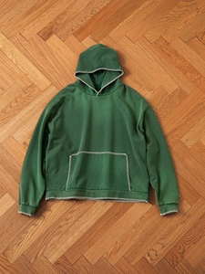 Unisex Vintage Washed Fleece Hoodie Contrast <b>Blanket</b> <b>Stitch</b> Regular Fit Streetwear Pullover Polyester/Cotton Quick Dry Pocket - Product Image 4