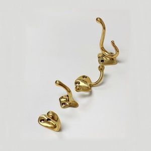 Rustic Brass Wall <b>Hooks</b> Artistic Handmade Organizer Heavy Duty Hanging Rack For Clothing <b>Towels</b> Bags Accessories - Product Image 1