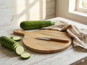 Tabla de Cortar Redonda Premium de Madera de Mango para Cocina, Tabla de Cortar de Madera Multiusos, Tabla de Cortar Reversible de Madera para Pizza - Product Image 3
