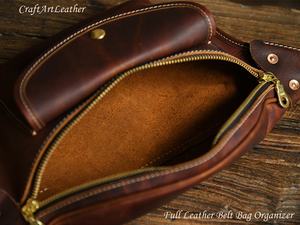 Riñonera ajustable en la cintura, bolso de hombro de cuero genuino, bandolera informal, deportes en el pecho, 2017 - Product Image 6