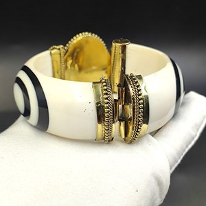 Bracelets en laiton faits main par des designers de premier plan avec os poli, exportateur indien, bijoux en gros, bracelets en os de buffle au prix cible - Product Image 3