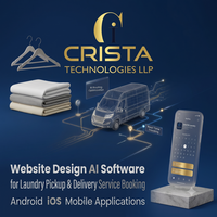 Website Design AI Software for Laundry Pickup & Delivery Service Booking Android iOS Mobile Applications WordPress Shopify Store
